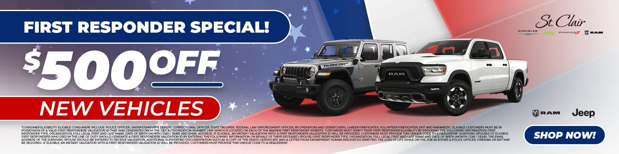 Military Special at St. Clair Chrysler Jeep Dodge Ram in Saint Clair MI